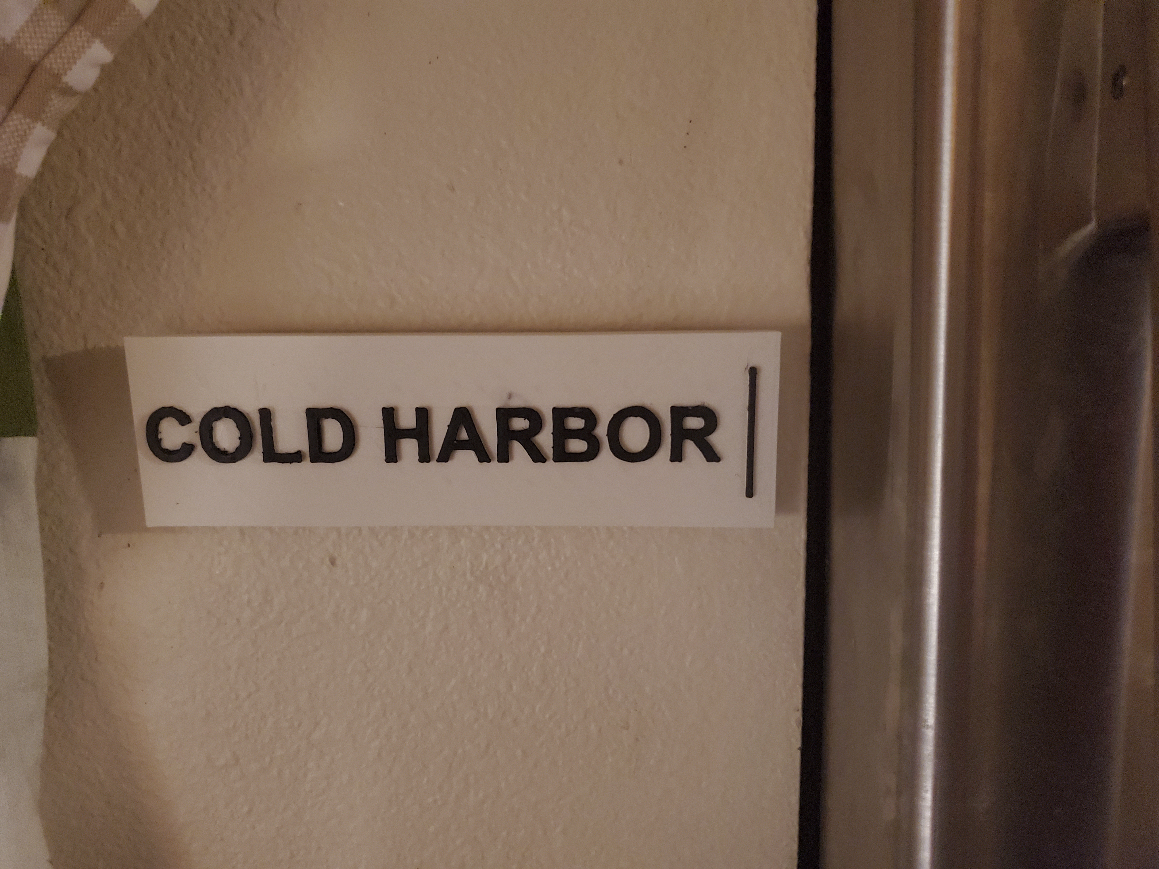 Cold Harbor | Severance Room Sign