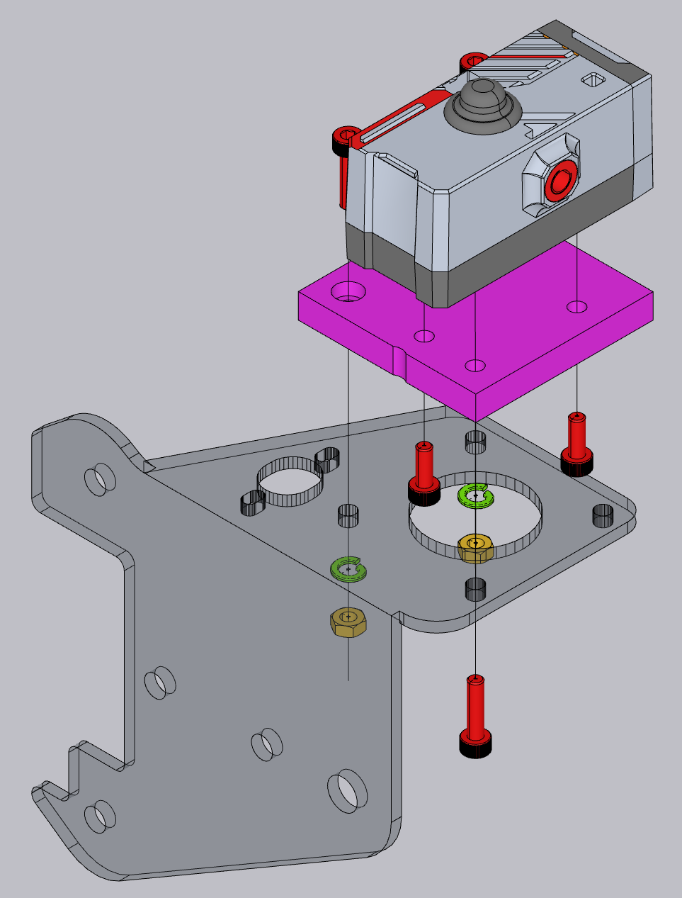 Ender 3 - BTT SFS V2 Mounting Plate - Extruder Bracket