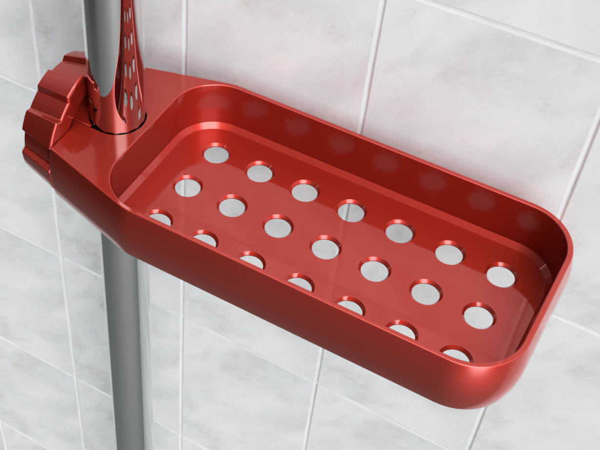 Extra long Shower Shelf for Shampoo and Soap by ThreeD-Michael, Download  free STL model