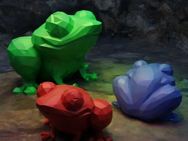 Ribbits the Simple Cute Low Poly Frog