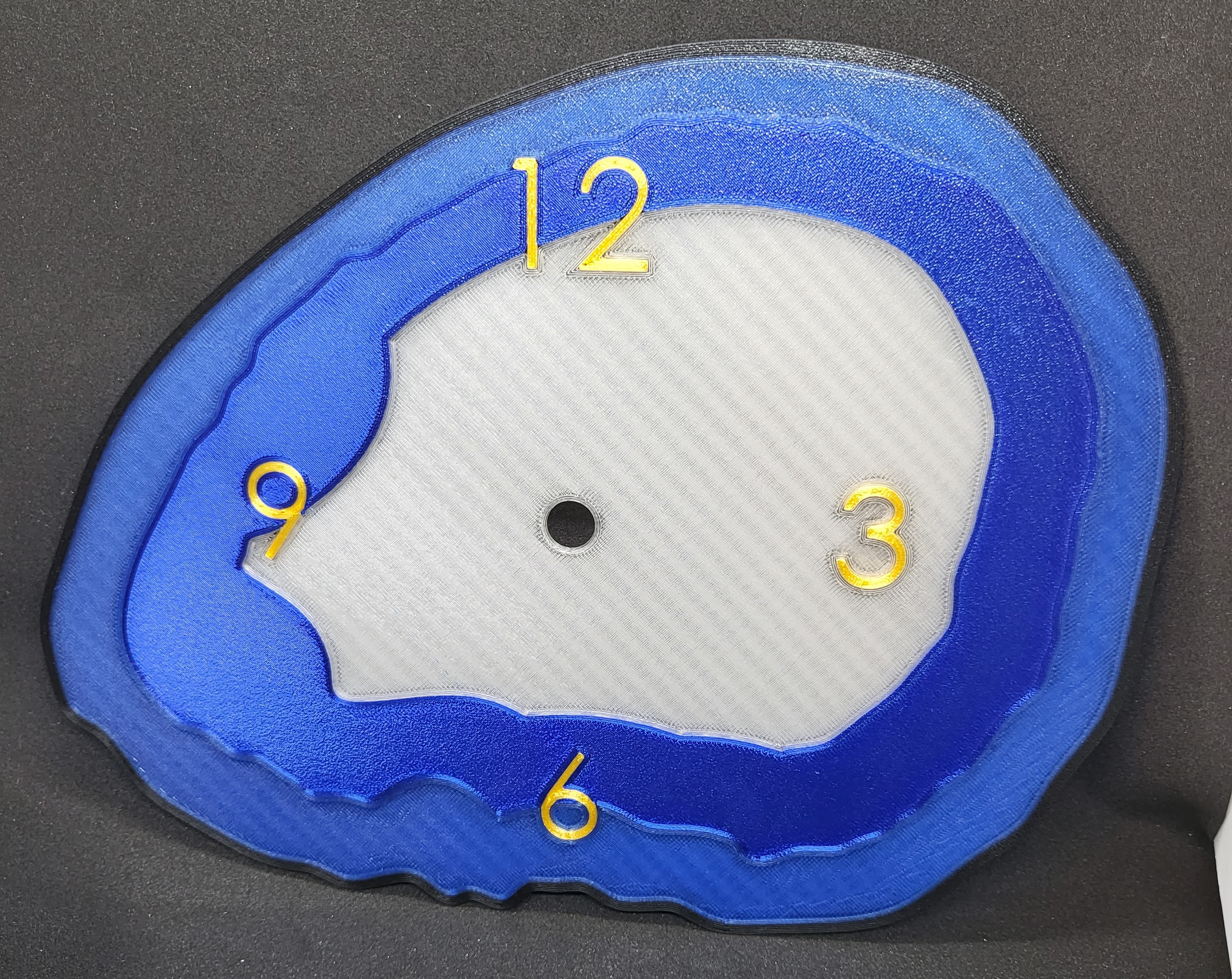 Geode slice clock 4 - multicolor