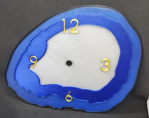 Geode slice clock 4 - multicolor
