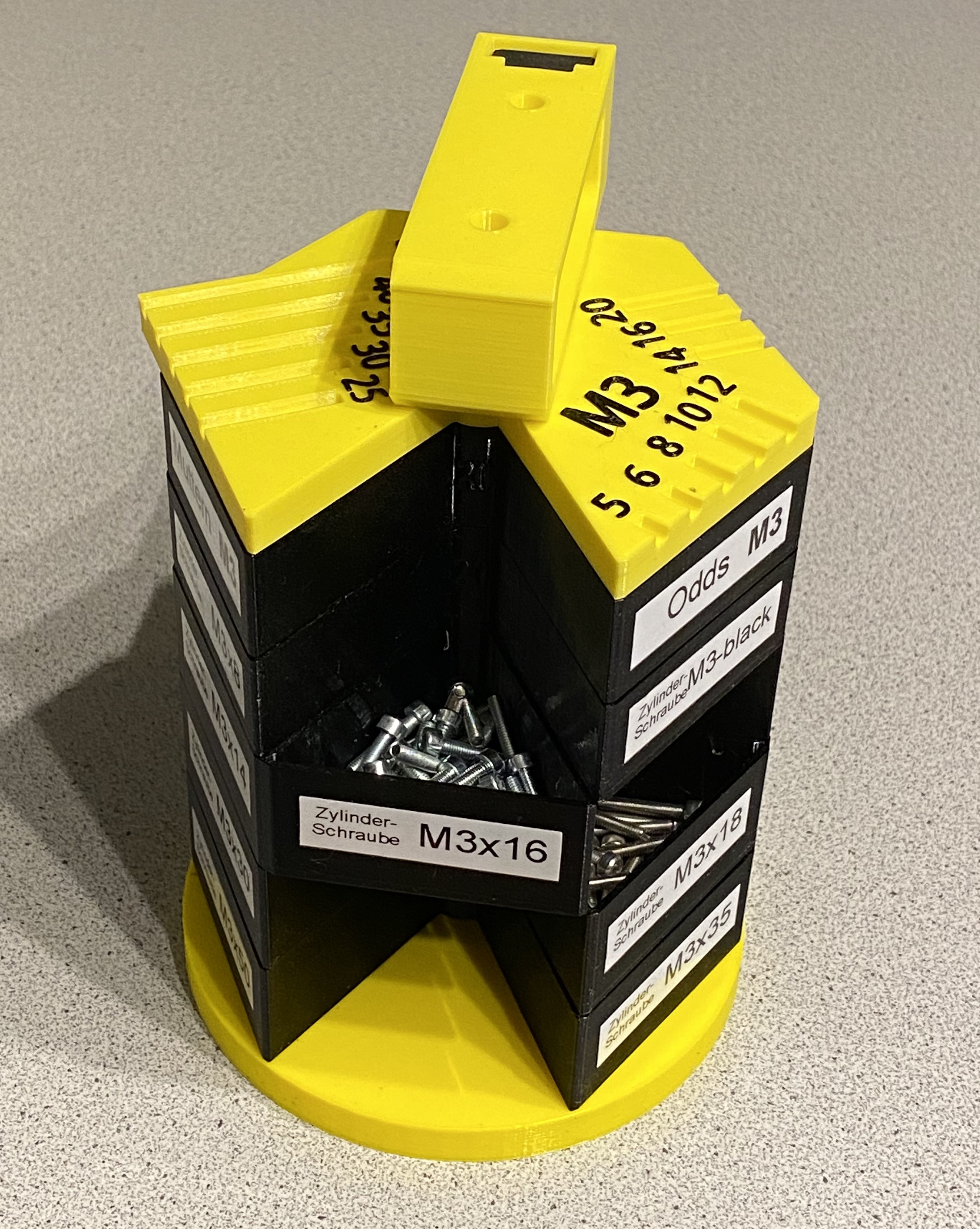 Compact Screws and Small Parts Organizer (Flexible Design)