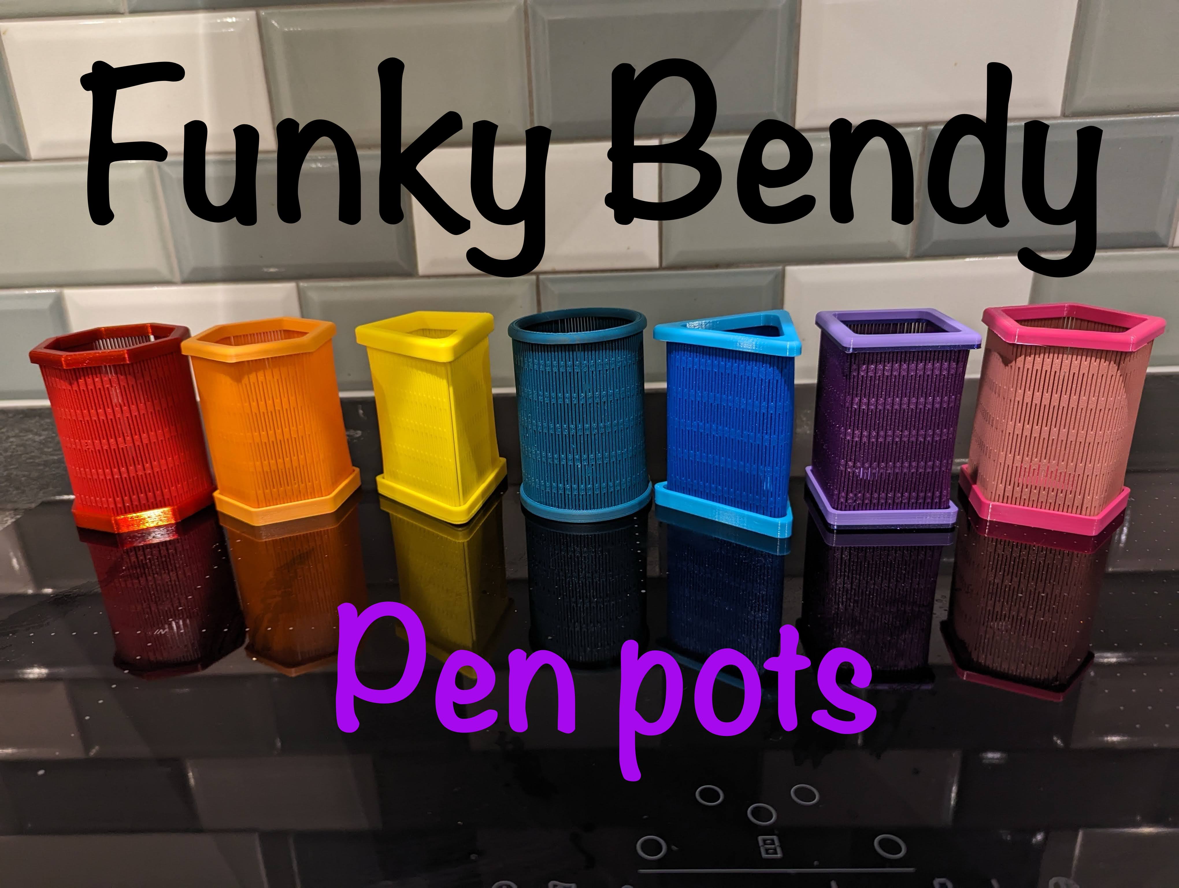 Funky Bendy Pen Pots