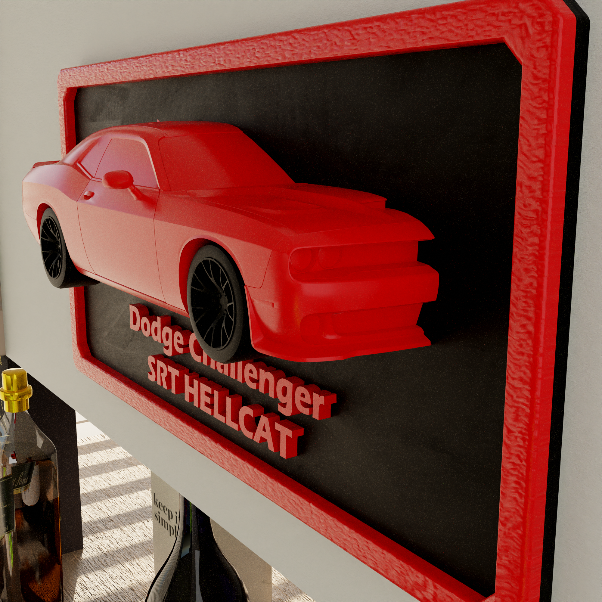 Dodge Challenger Hellcat Wall Plate