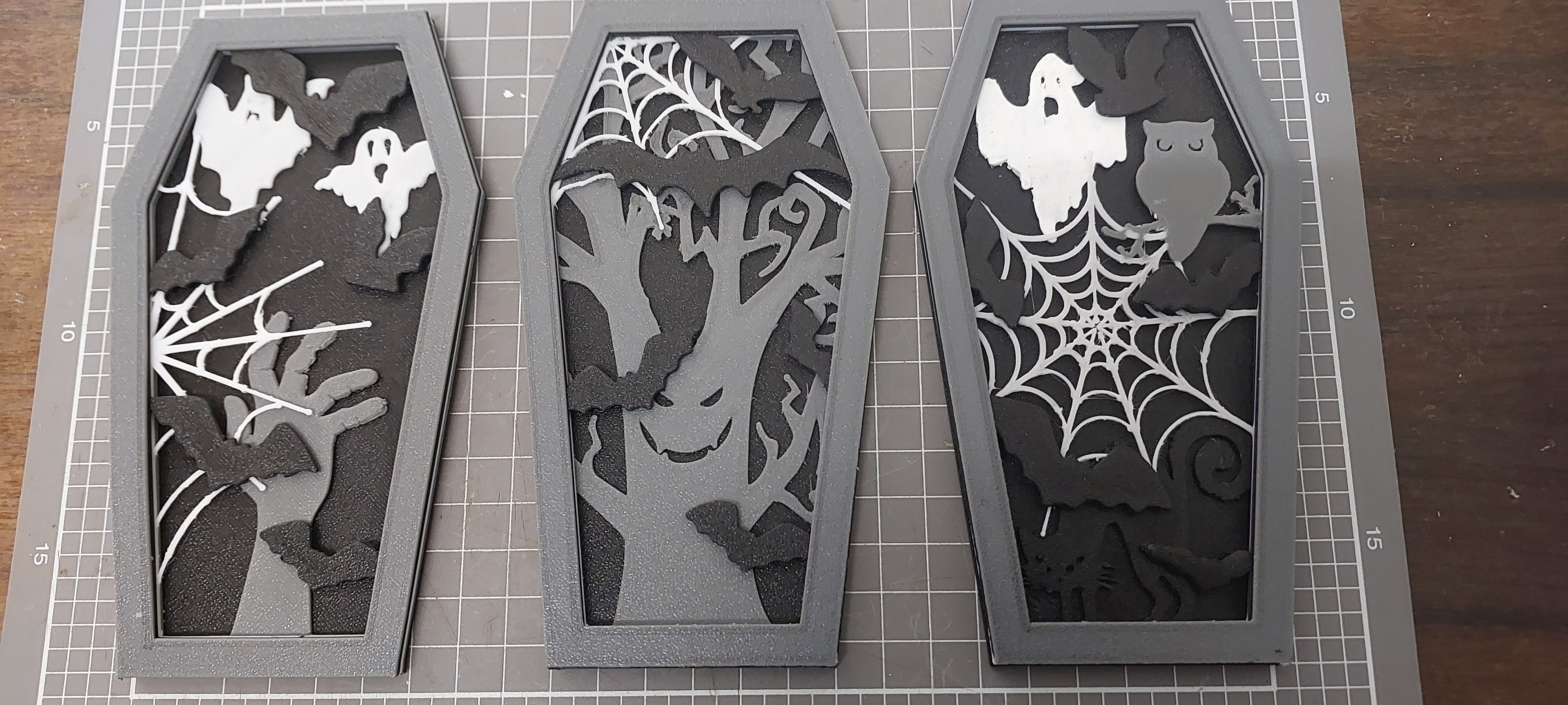 3 Halloween Coffins