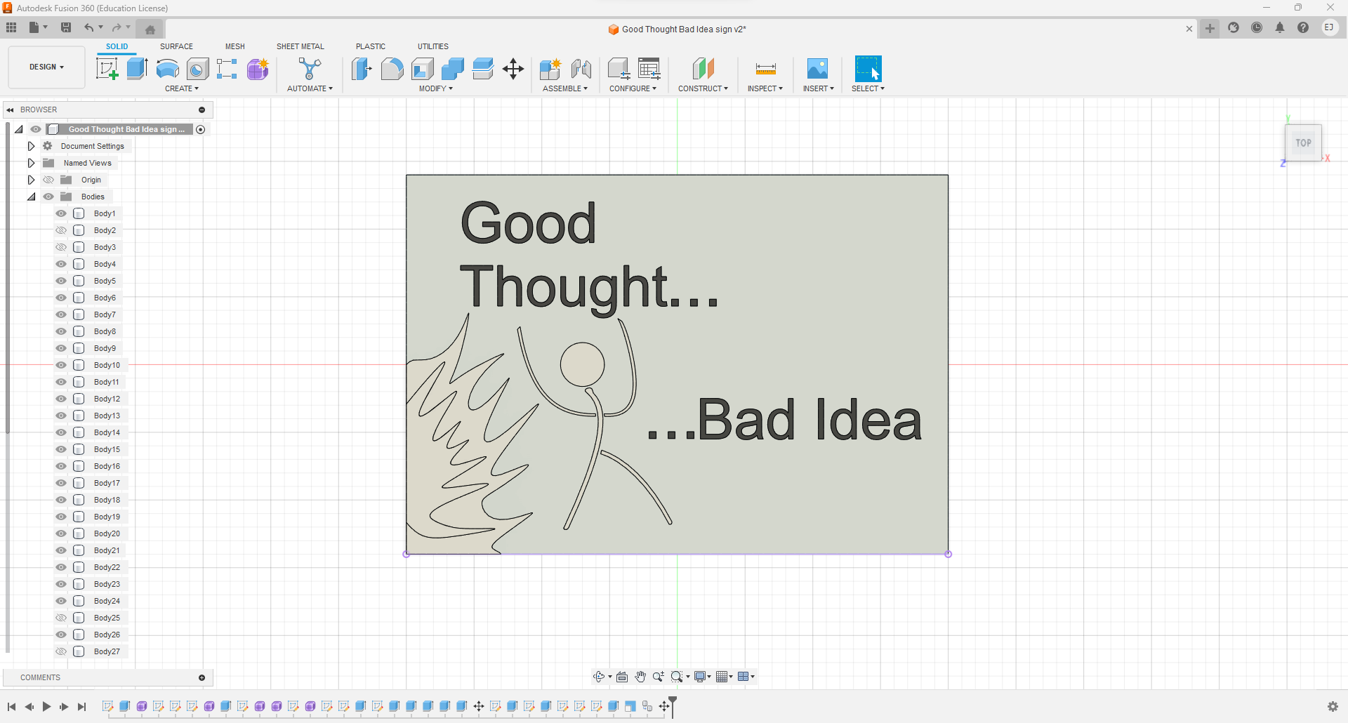 Good Thought ...Bad Idea sign — thumbnail 2