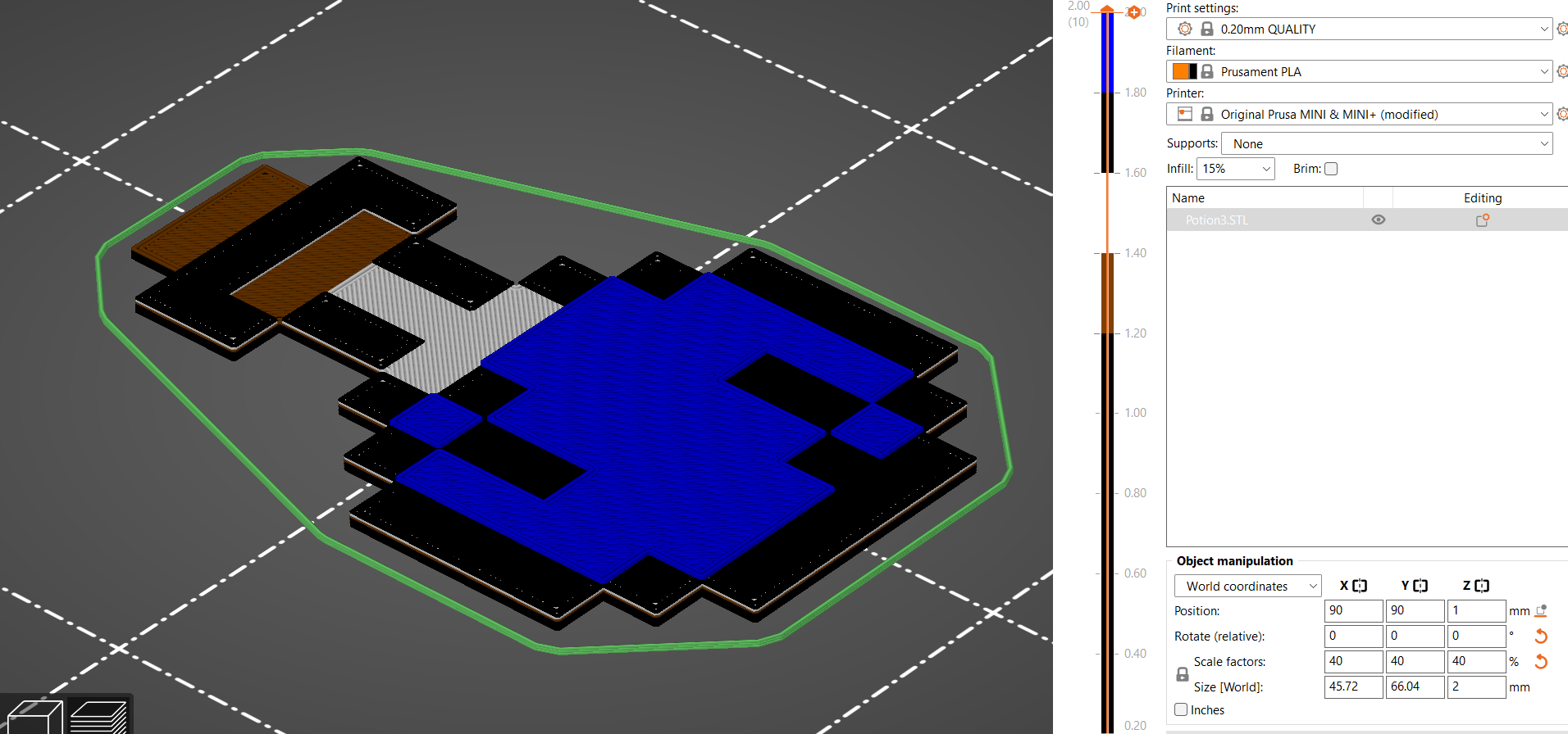 Minecraft Potion keychain/Ornament/decoration by 3DBlacksmith