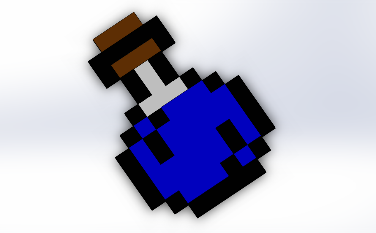 Minecraft Potion keychain/Ornament/decoration by 3DBlacksmith