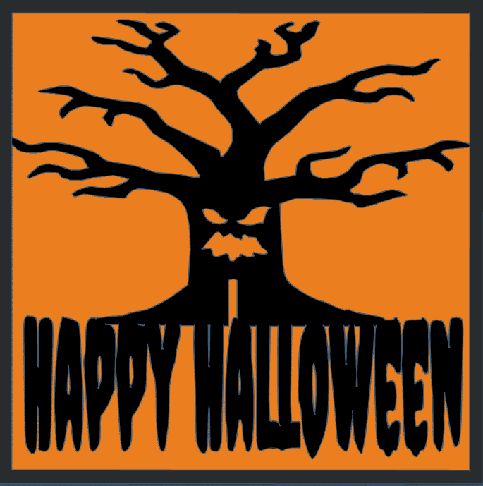 Halloween Spooky Tree coaster