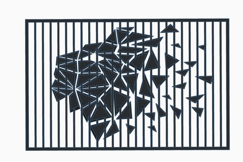 Fragmented Lion Art- Bridge Stress Test for A1 - Mini+