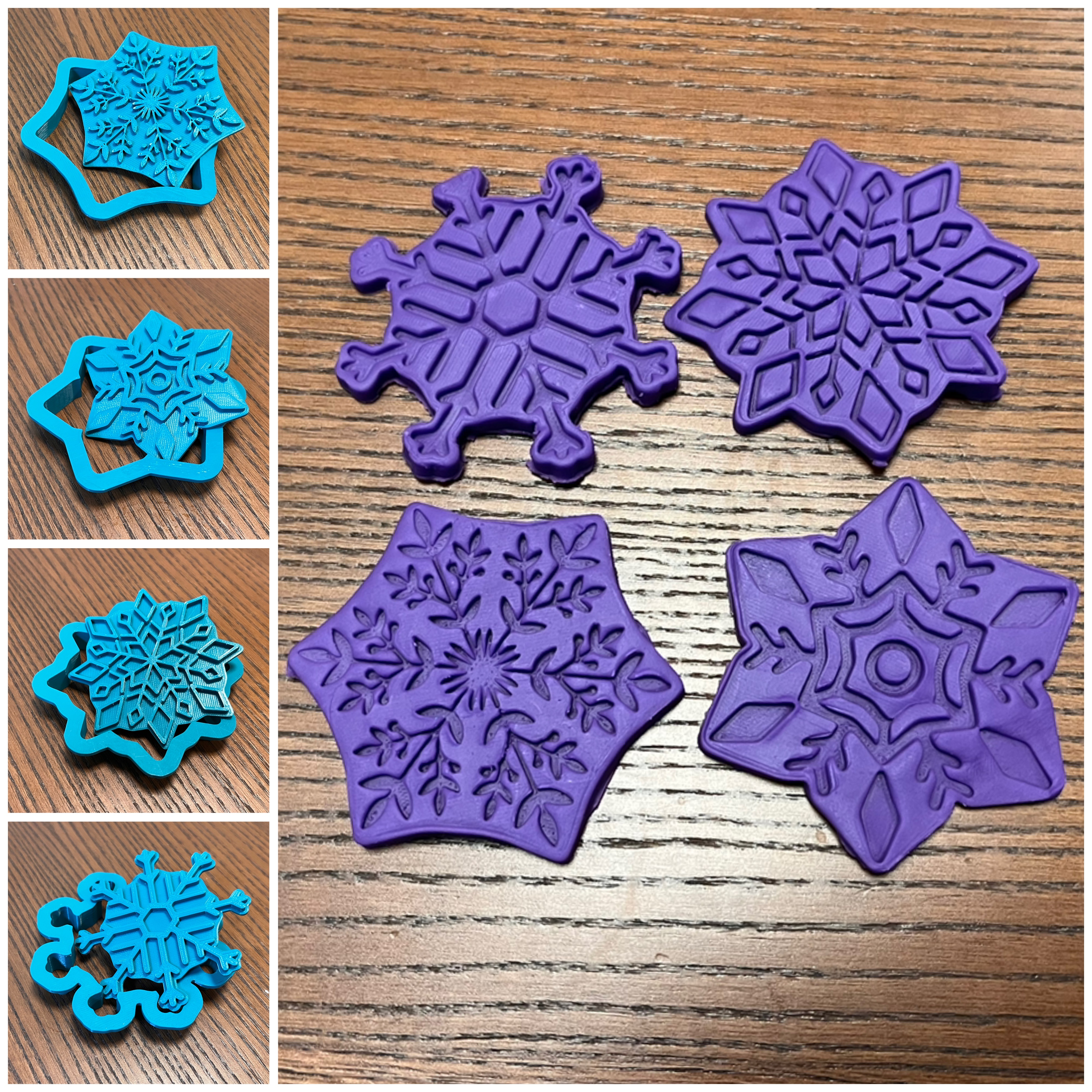 Snowflake Cookie Cutter + Stamp Set