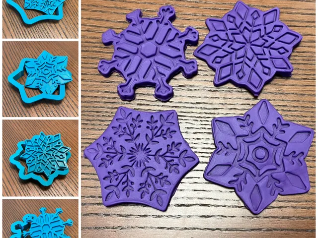 Snowflake Cookie Cutter + Stamp Set