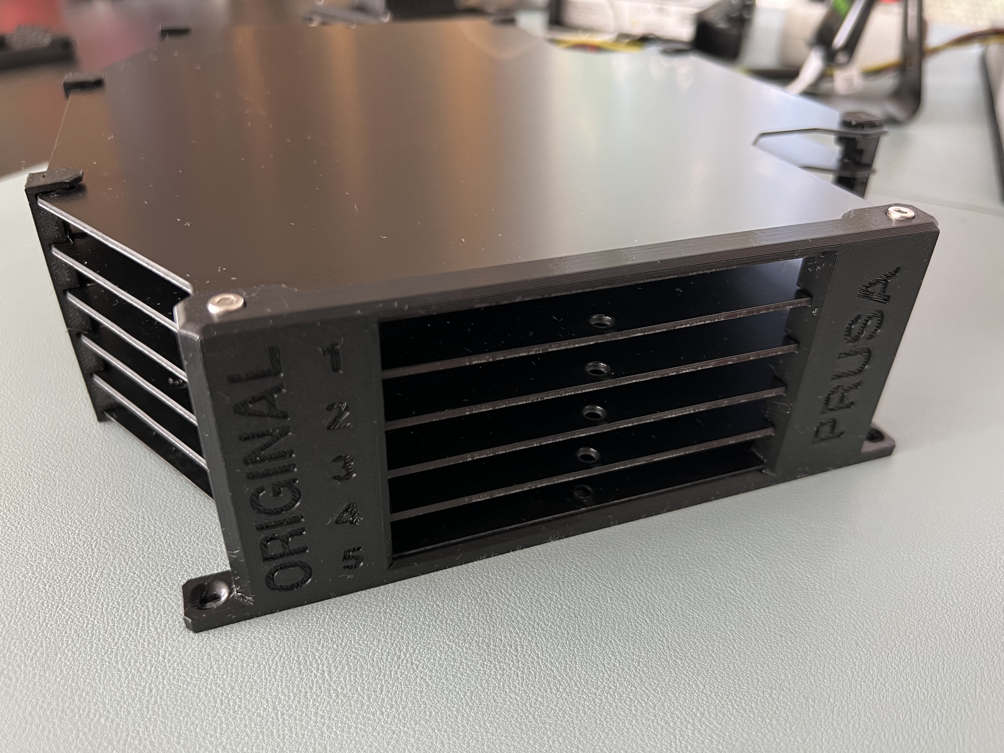 Horizontal mount for MMU3 buffer for Ikea Lack enclosure.