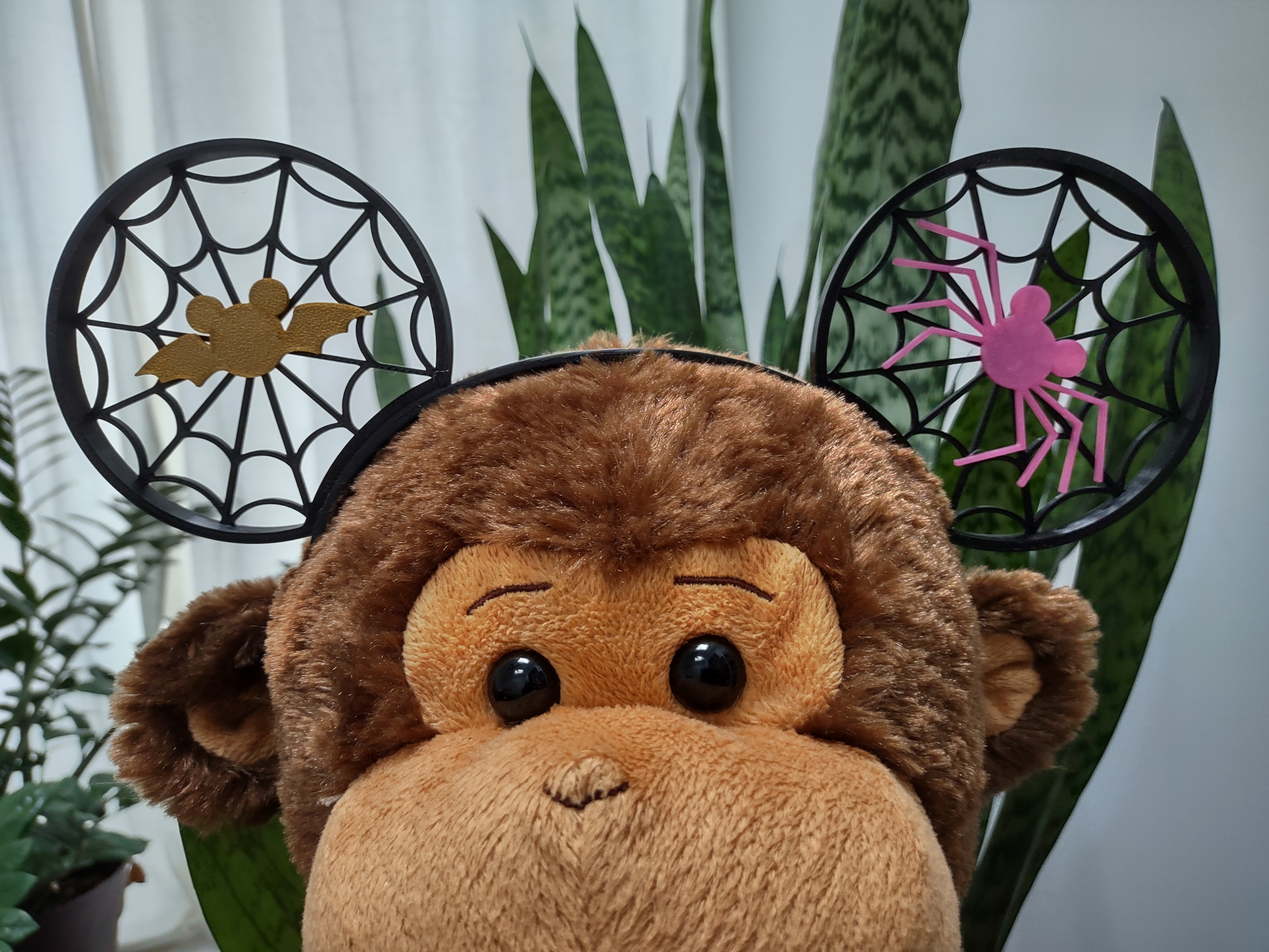 Disney Halloween Mickey Mouse Spider Web Ears for HairSnaps Modular Hairband