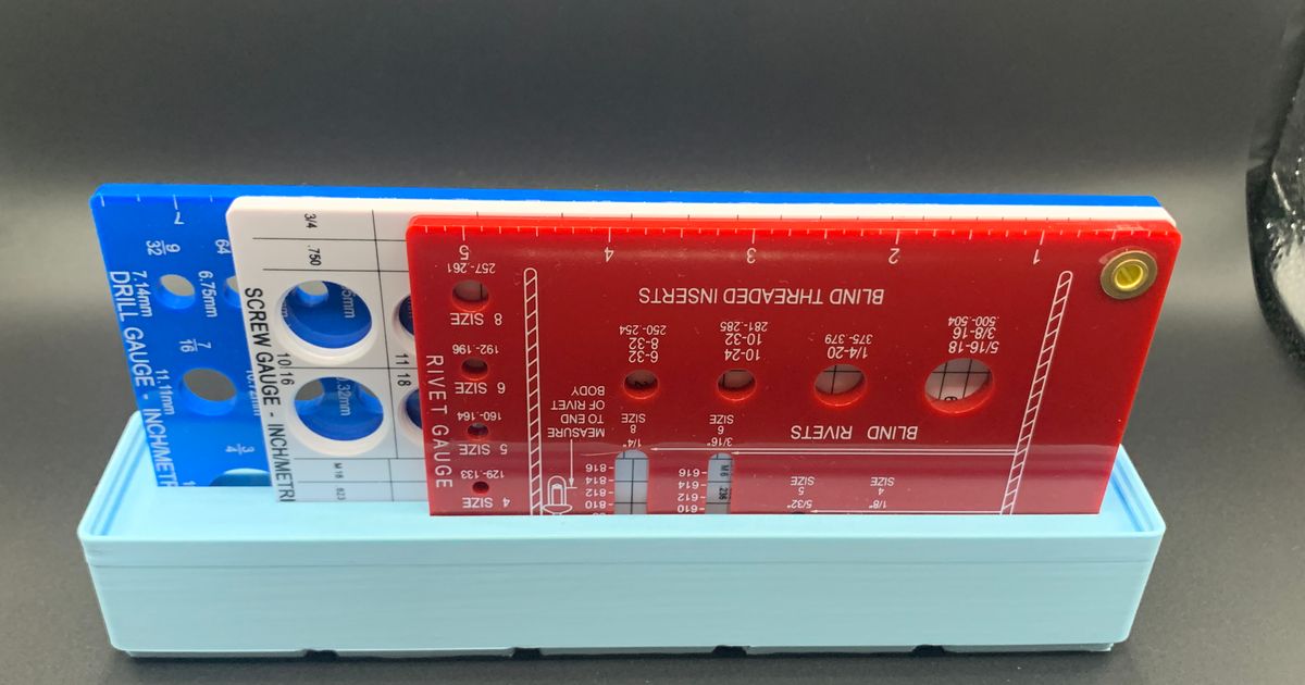 Gridfinity - Screw/Drill/Tap & Rivet Combo Gauge by Mikos Print world ...