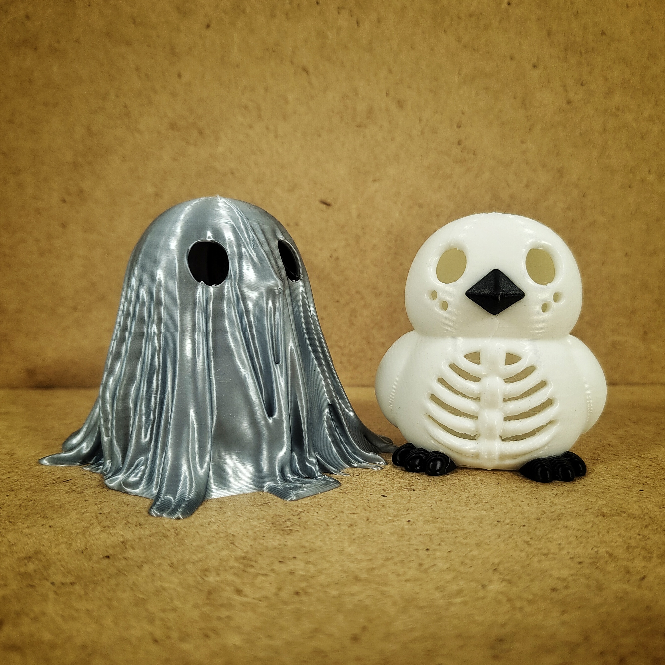 Cute Skeleton Penguin with Ghost Cloak