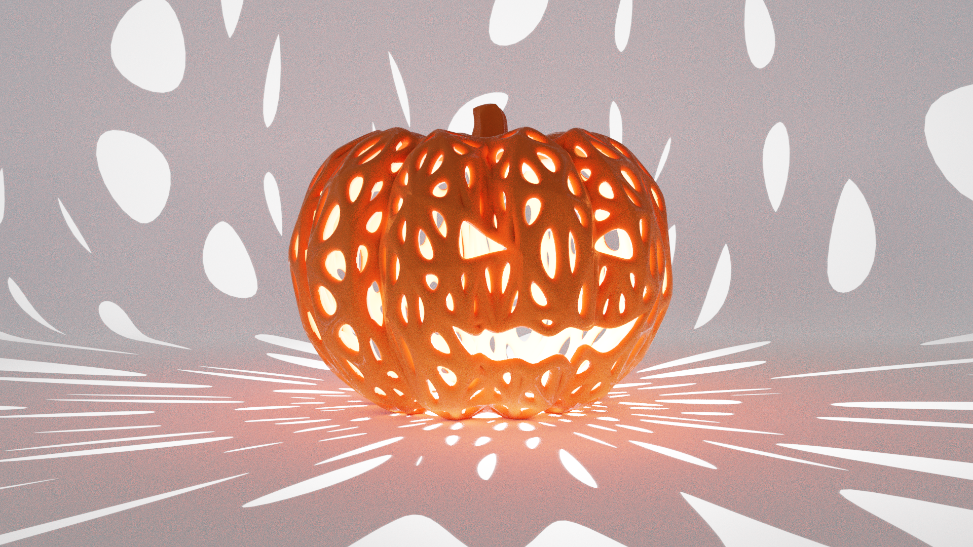 Organic Pumpkin lamp cover