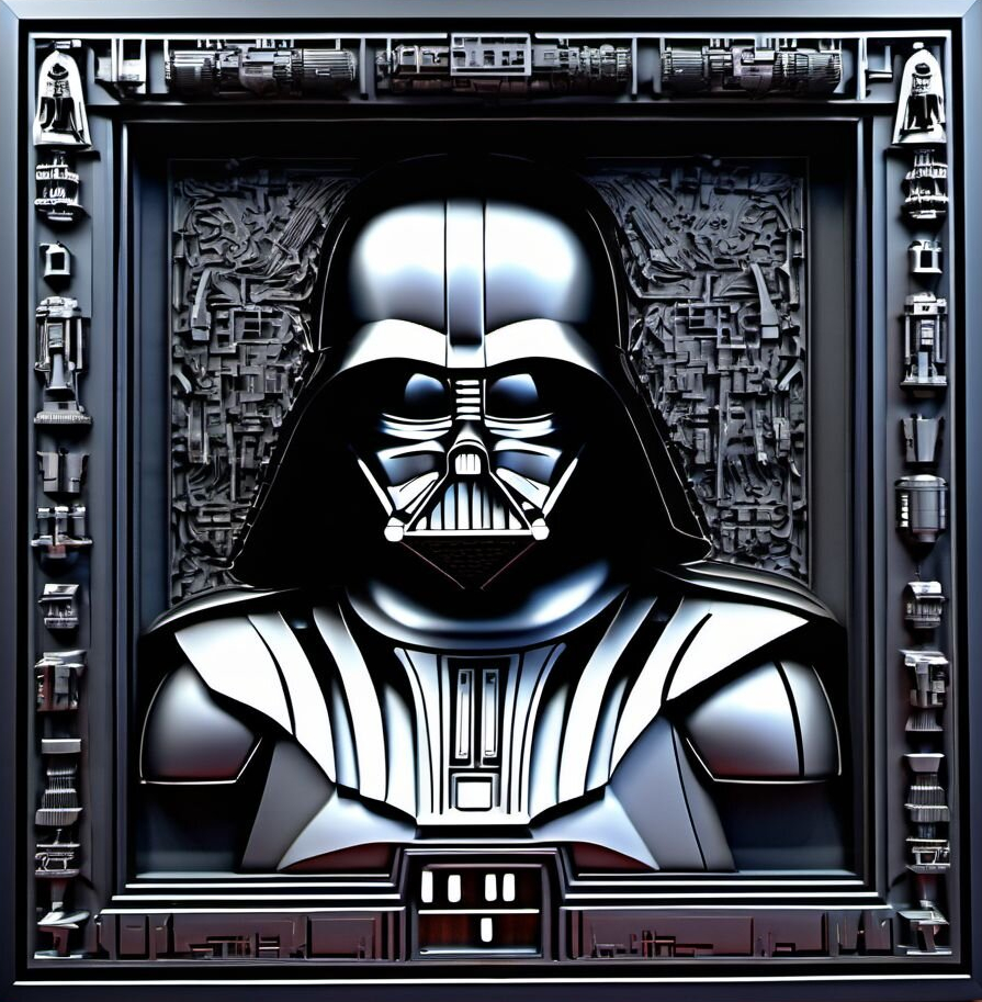Darth Vader Carving - Hueforge — thumbnail 2
