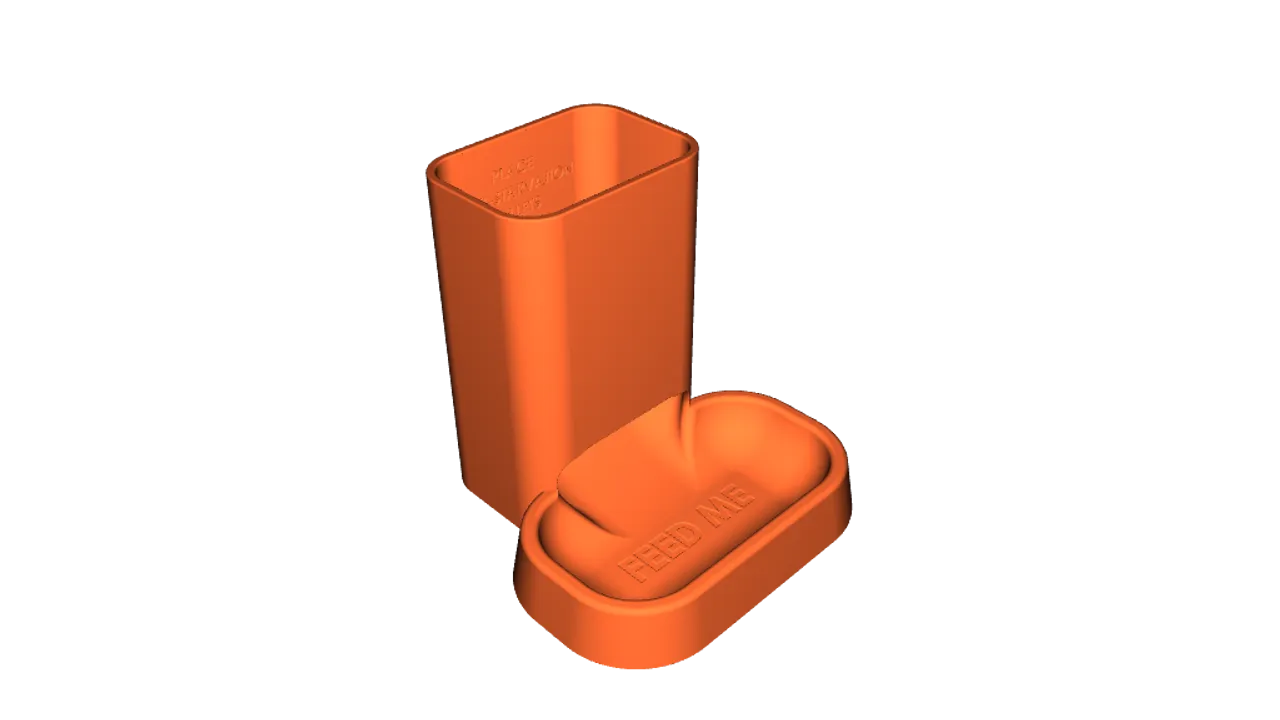 STL file cat bowl holder 🐱・3D printable model to download・Cults