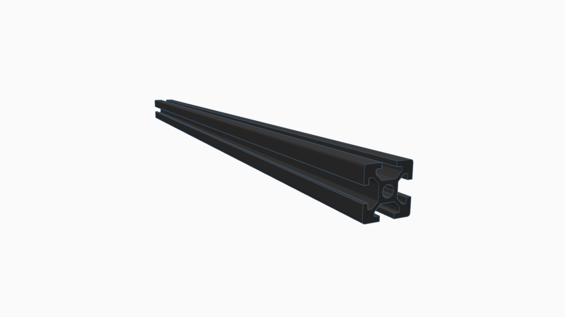 2020 Aluminium extrusion 3d model for CAD or 3d printing 1-500mm
