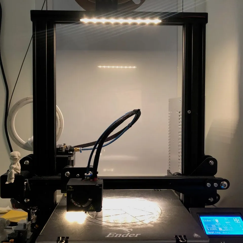Free 3D file 3D Printer Extrusion LED Light - e.g. Ender 3, Fully