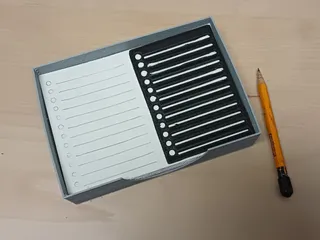 OpenSCAD - Notes box A7 A6 Post-It