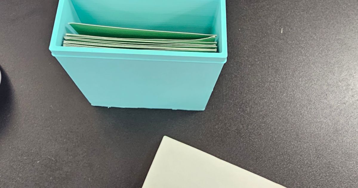 Half Size Flash Card Box by ibuiltanark | Download free STL model ...