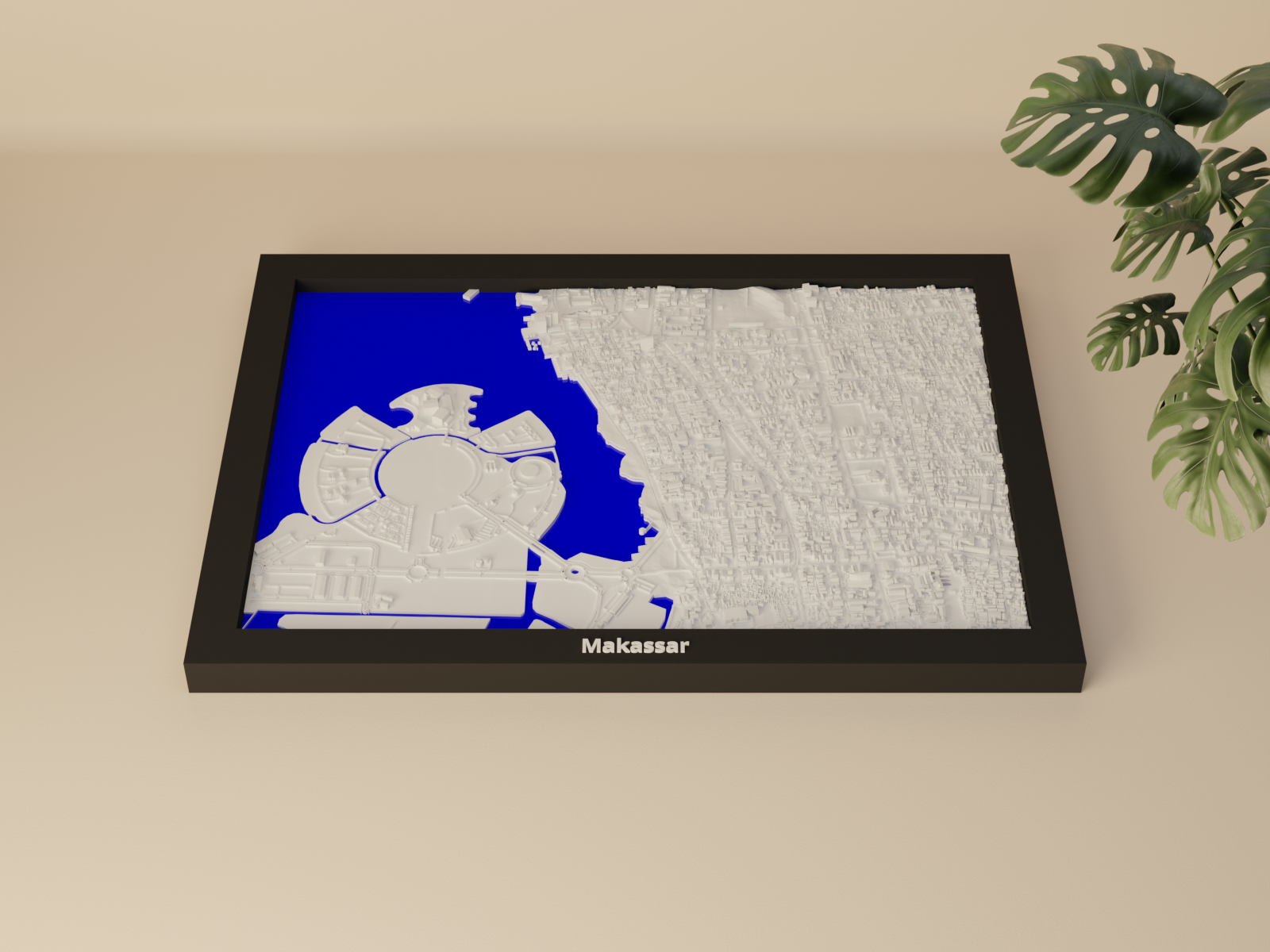 Makassar, Indonesia - 3D Miniature