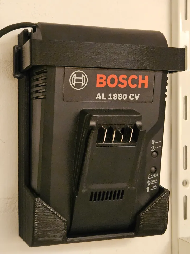 Wall mount for Bosch battery charger AL 1880 CV by CMPDesign, Download  free STL model