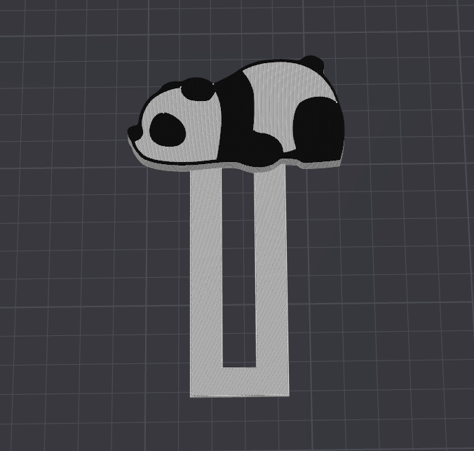 Miniatura 2 do modelo 3D Sleepy PANDA - BOOKMARK