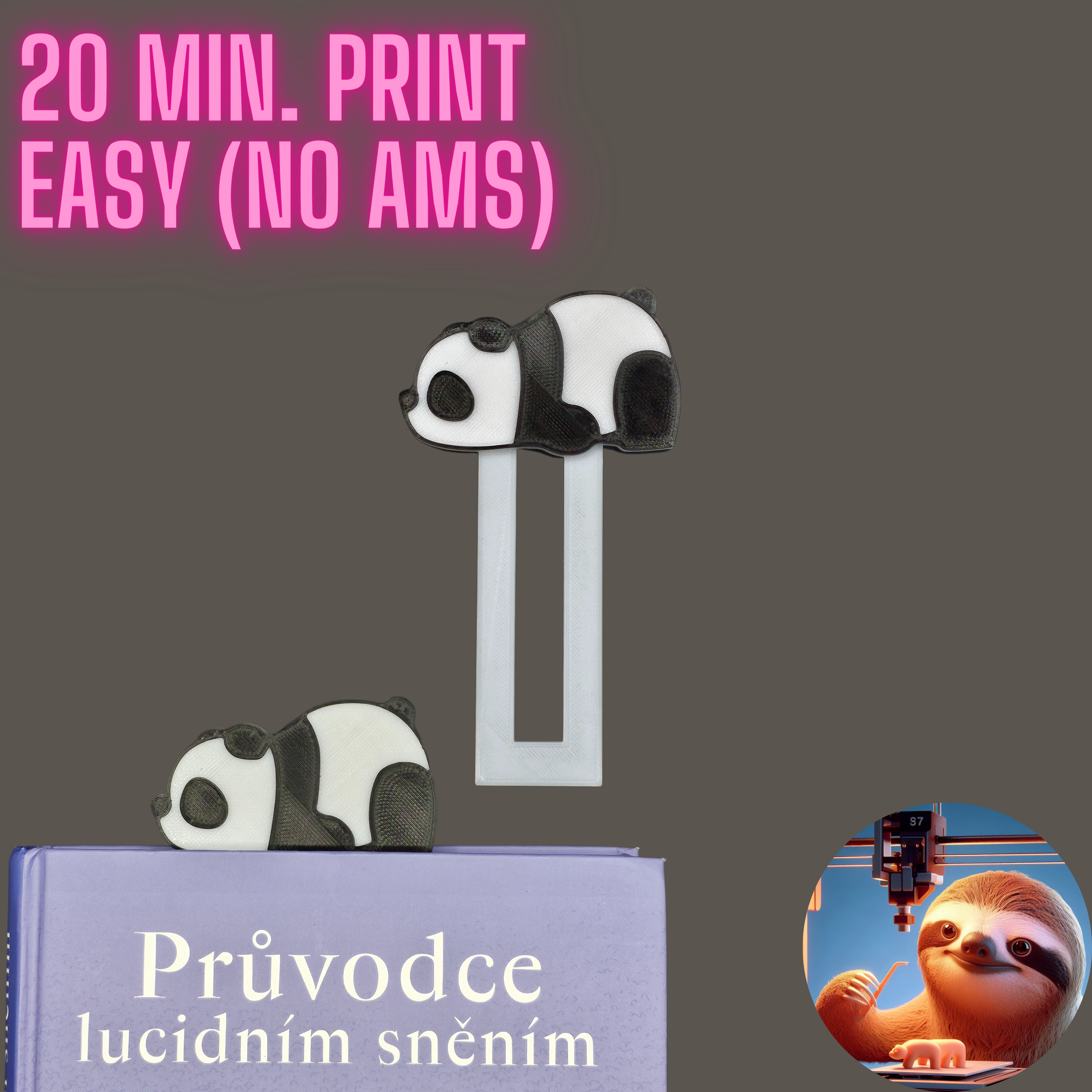Sleepy PANDA - BOOKMARK