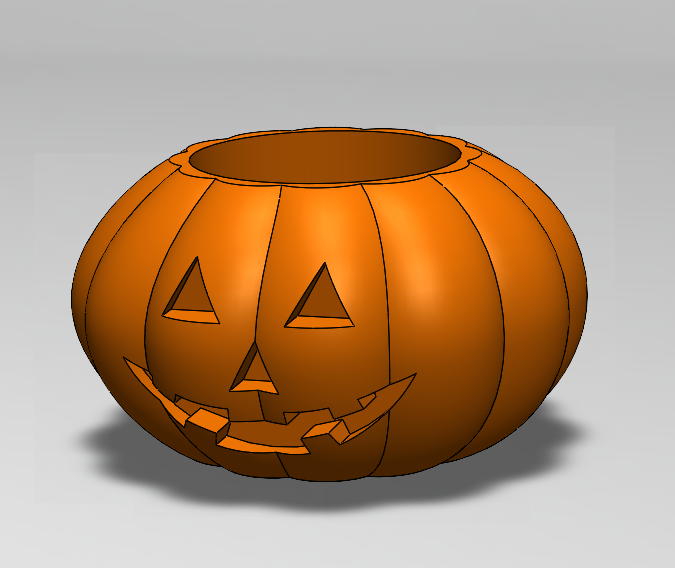 Pumpkin halloween planter