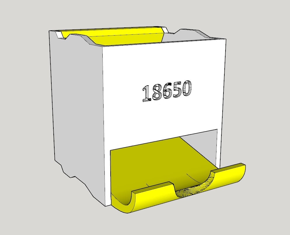 Caja apilable para baterías 18650