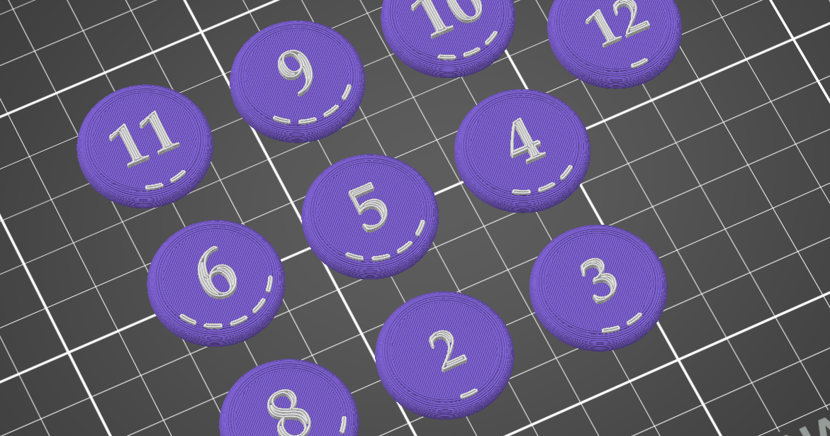 Rounded Numbers for Catan - Style 2 by Real 3D Prints | Download free ...