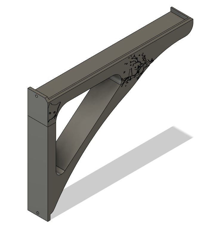 Miniatura 4 do modelo 3D Cat Shelf