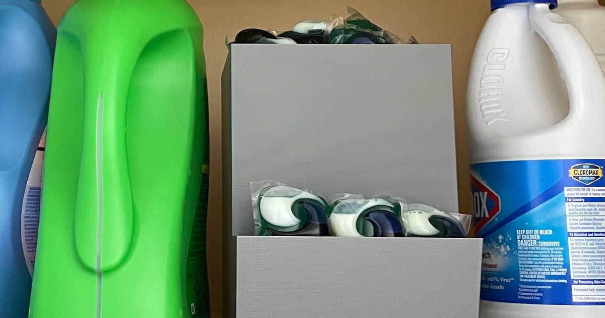 Laundry Detergent Packet (Tide Pod) Dispenser and Storage Bin by McLovin Download free STL