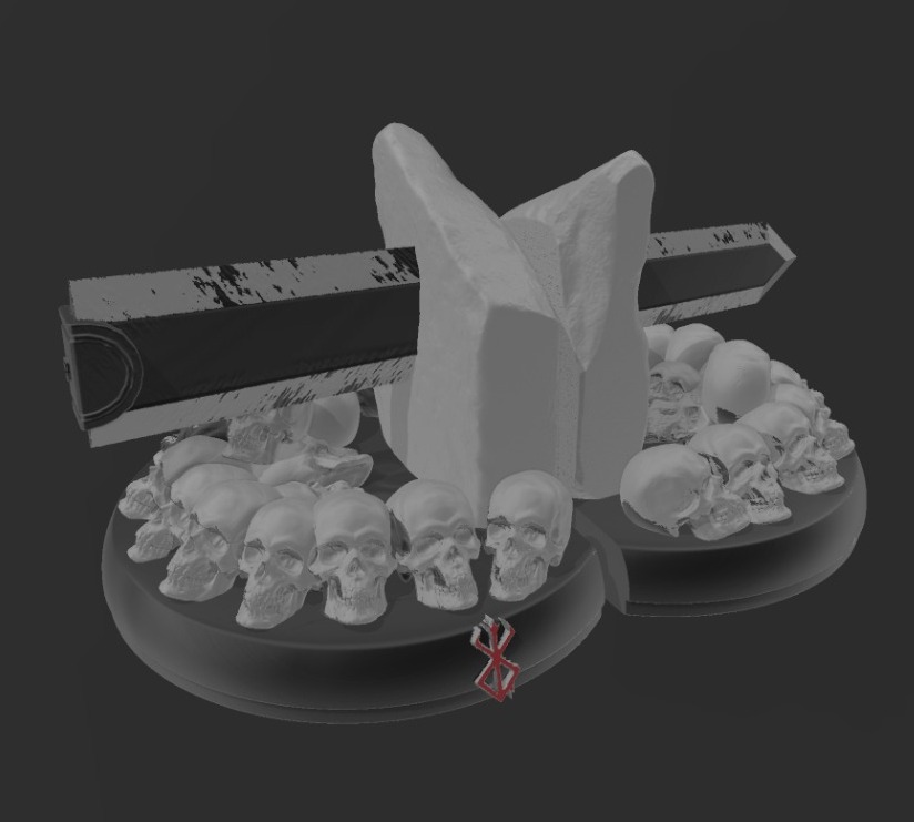 Berserk Dragon Slayer Bookend by Huf Printables Store