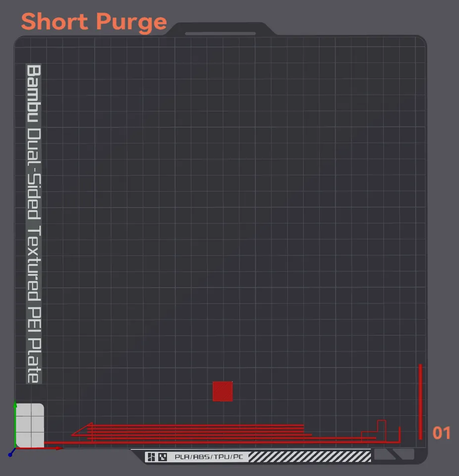 Bambu Lab X1C Start G-Code - Short Purge by MattZA | Download free