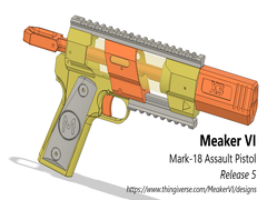 (REAL FILES) NERF Meaker Mk 18 Assault Pistol with real files this time
