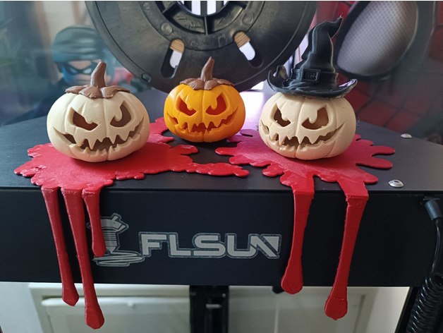 Scary pumpkin easy to print fits on ender 3