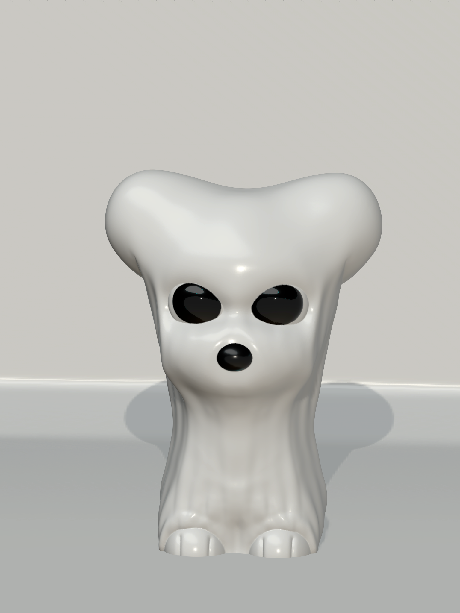 Miniatura 2 do modelo 3D Spooky Ghost Dog