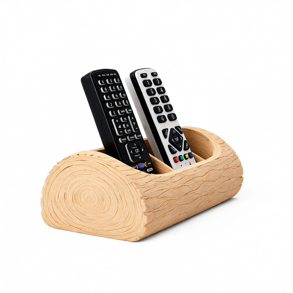 Miniatura 2 do modelo 3D Rustic Log Remote Holder