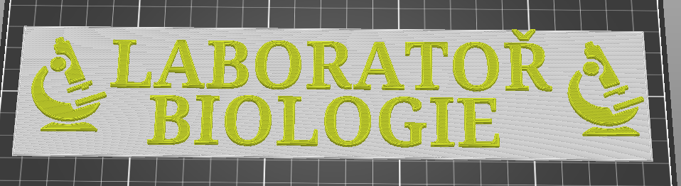 Cedulka laboratoř biologie