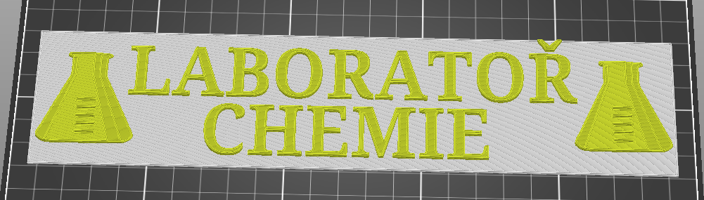 Cedulka laboratoř chemie