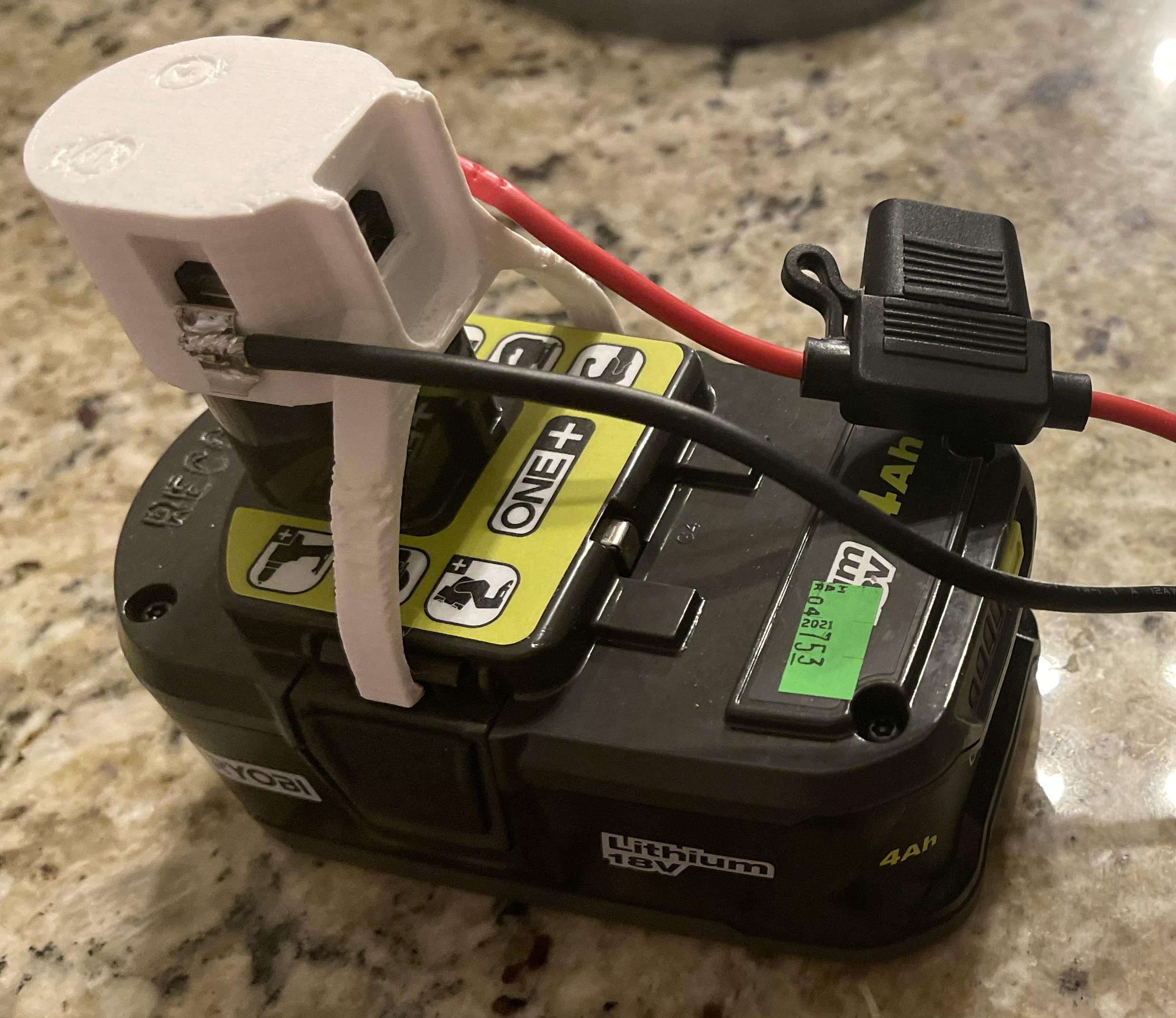 Ryobi 18V Battery Connector with Clip - Keystone 209 Contacts
