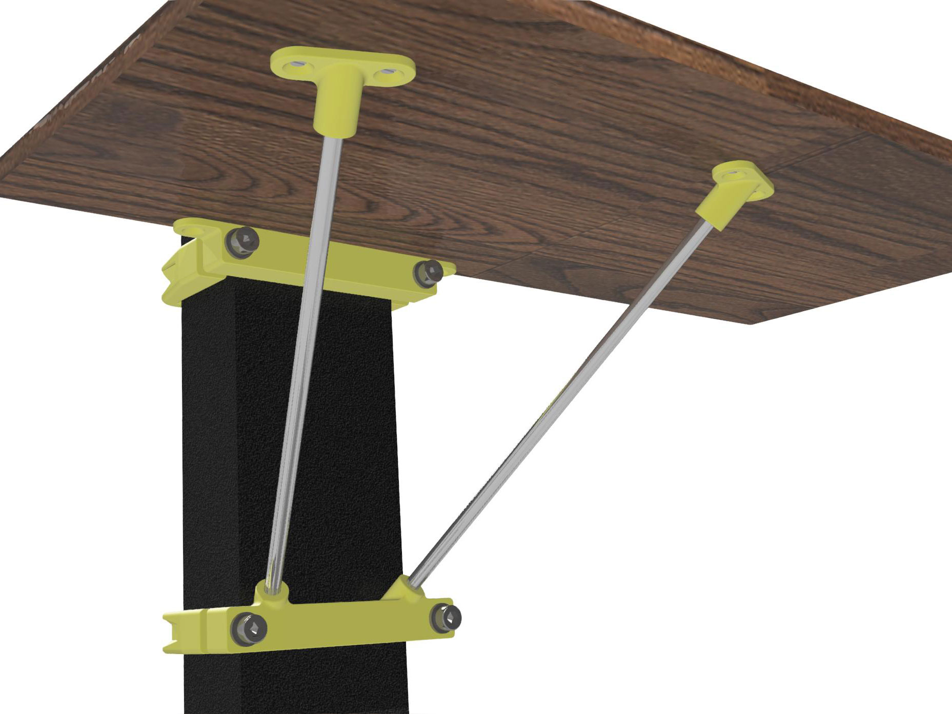 Desktop Computer Shelf for Electrically Adjustable Standing Desks