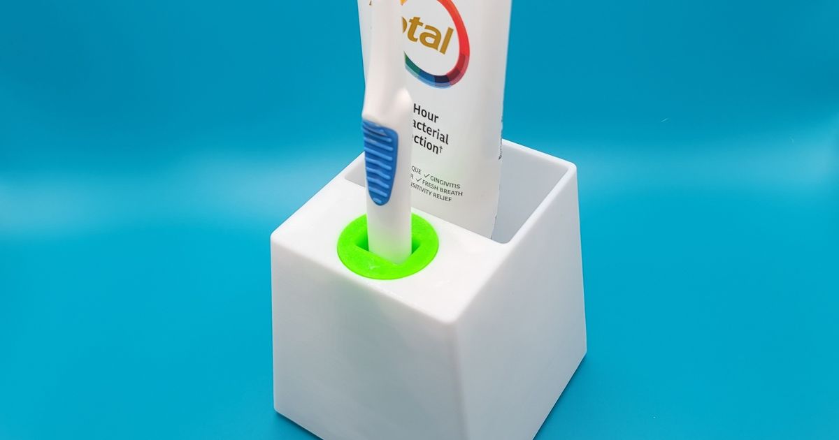 Toothbrush and Toothpaste Holder with Drainage by Phil Caruso