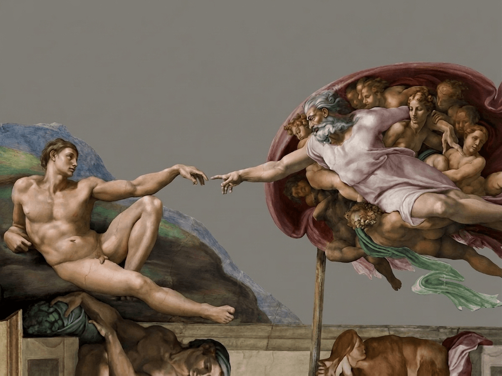 Famous Art -  The Creation of Adam - Michelangelo - 1511