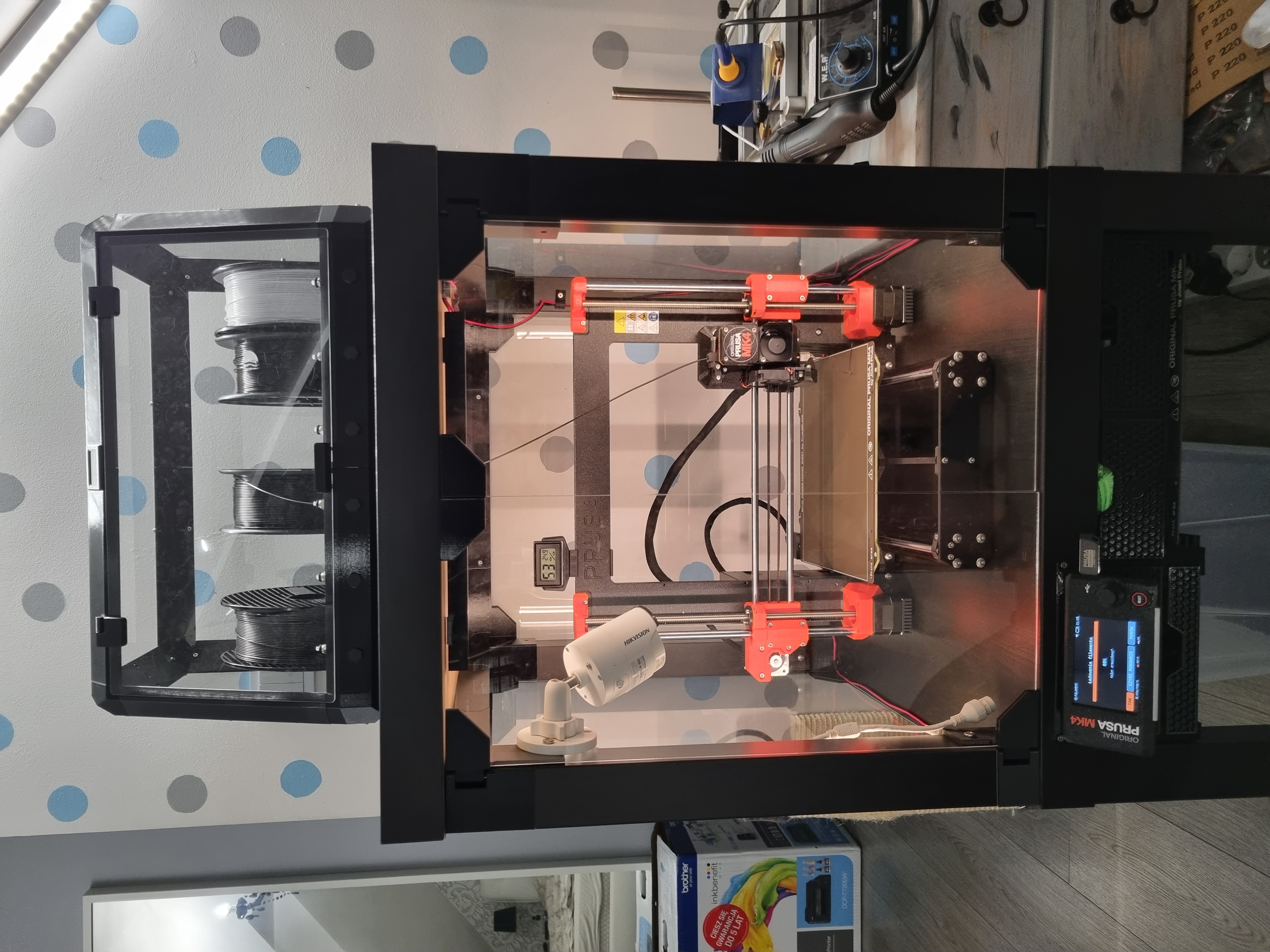 Ikea lack enclosure filament guide for (Un)original Prusa Drybox